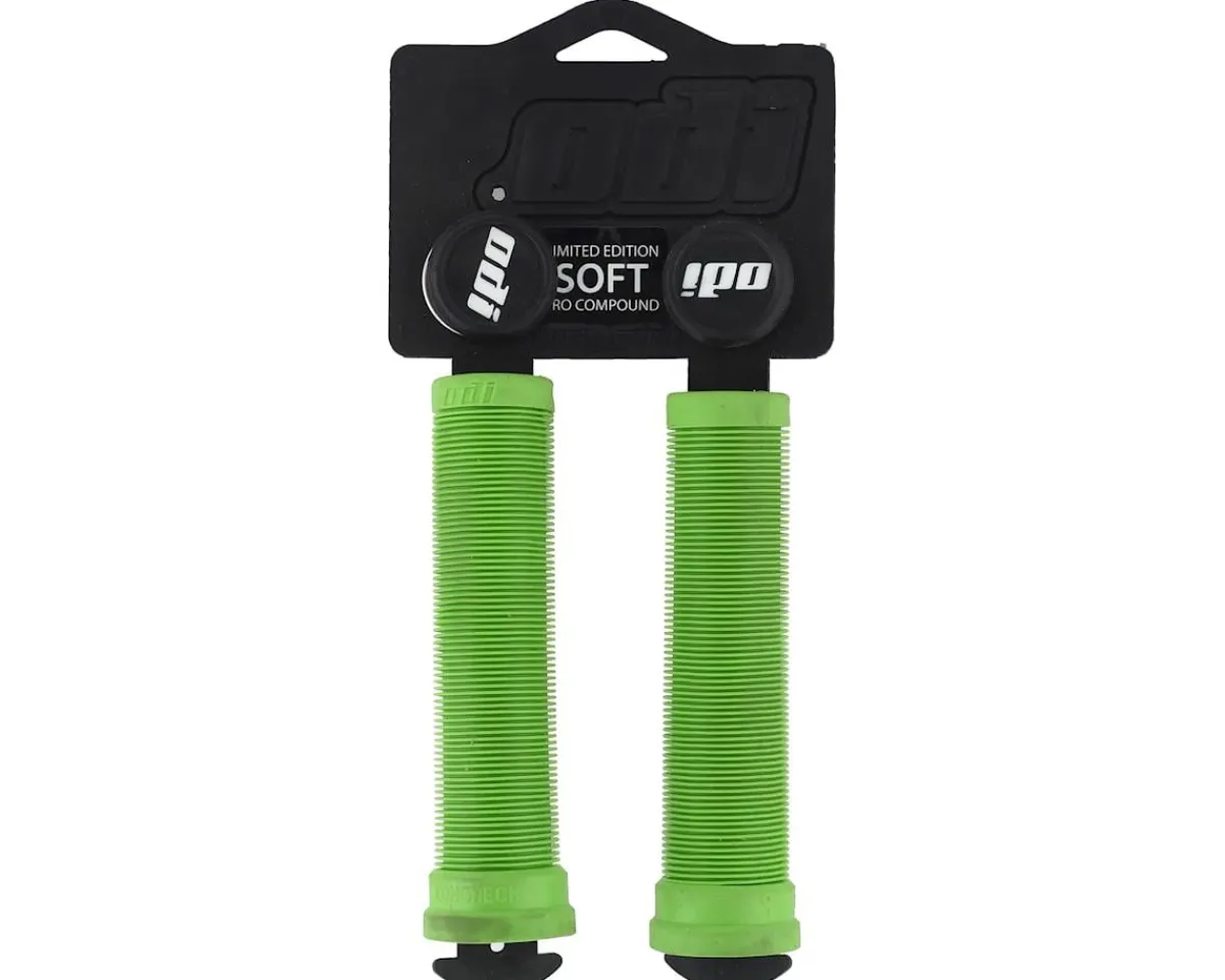 ODI Grips & Handlebar Tape|Longneck Soft Compound Flangeless Grips (Green) (135mm)