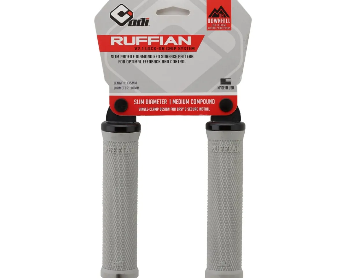 ODI Grips & Handlebar Tape|Ruffian V2.1 Lock-On Grips (Grey) (135mm)