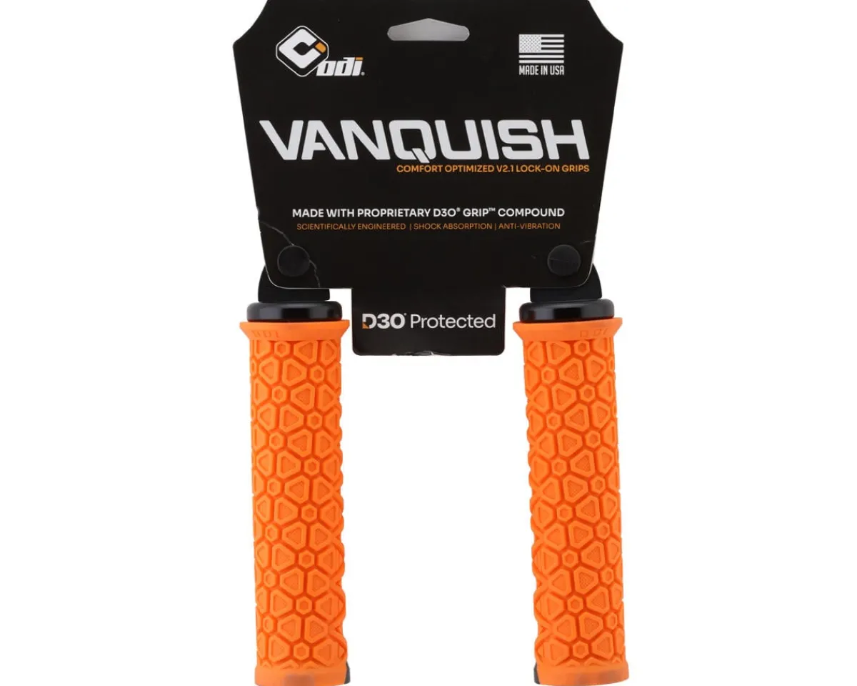 ODI Grips & Handlebar Tape|Vanquish Lock-On Grips (Orange/Black)
