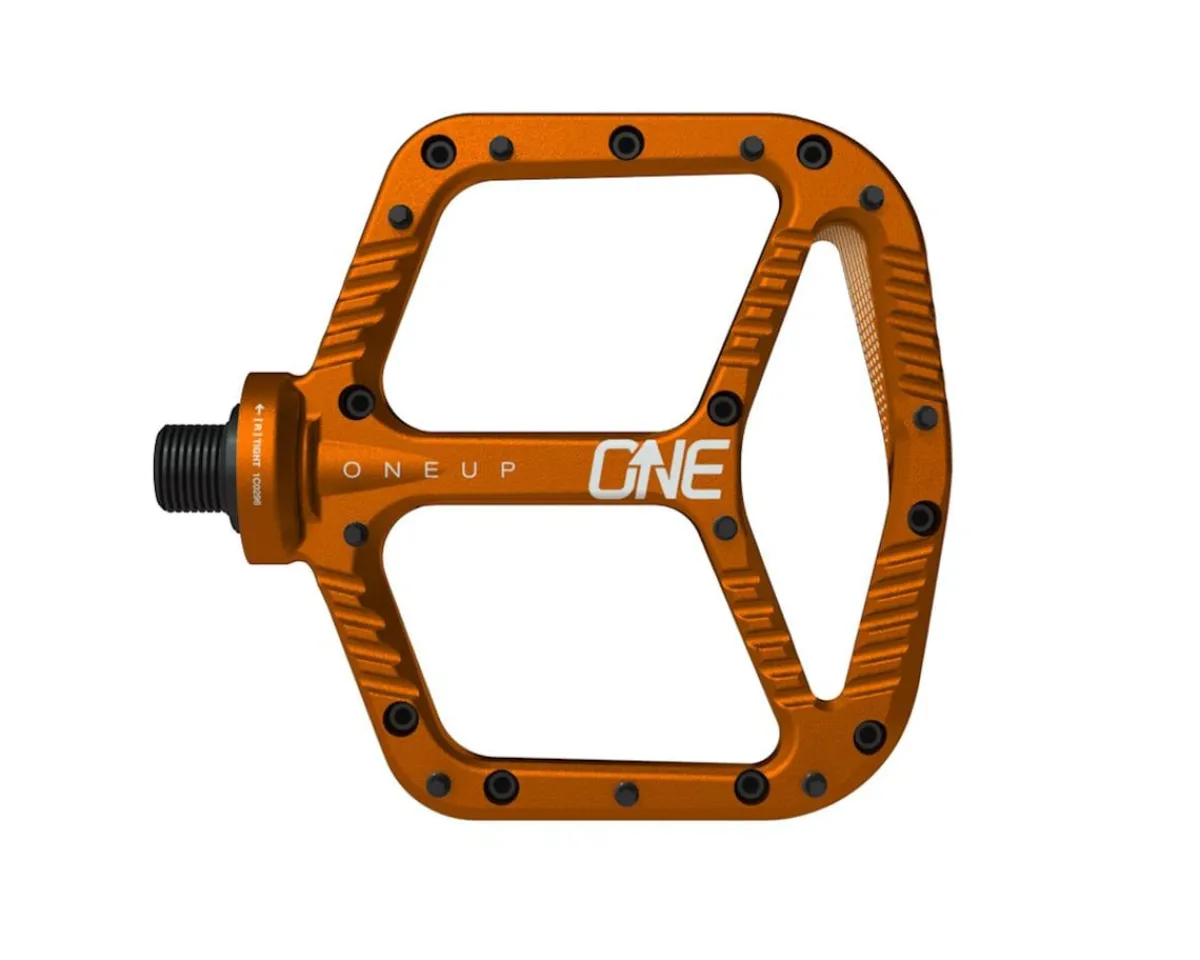 OneUp Components Pedals & Cleats|Aluminum Platform Pedals (Orange) (9/16")