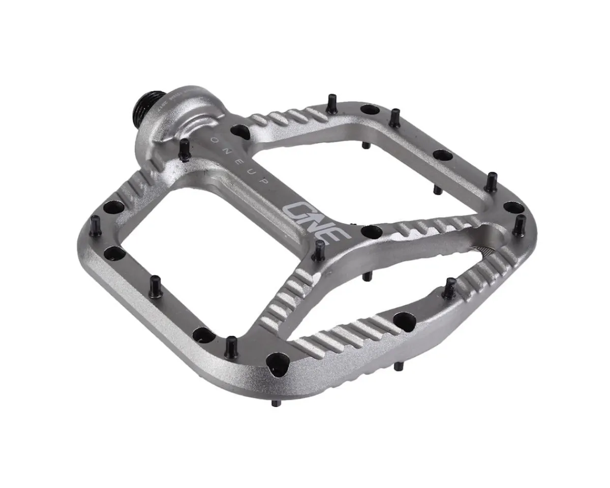 OneUp Components Pedals & Cleats|Aluminum Platform Pedals (Grey) (9/16")