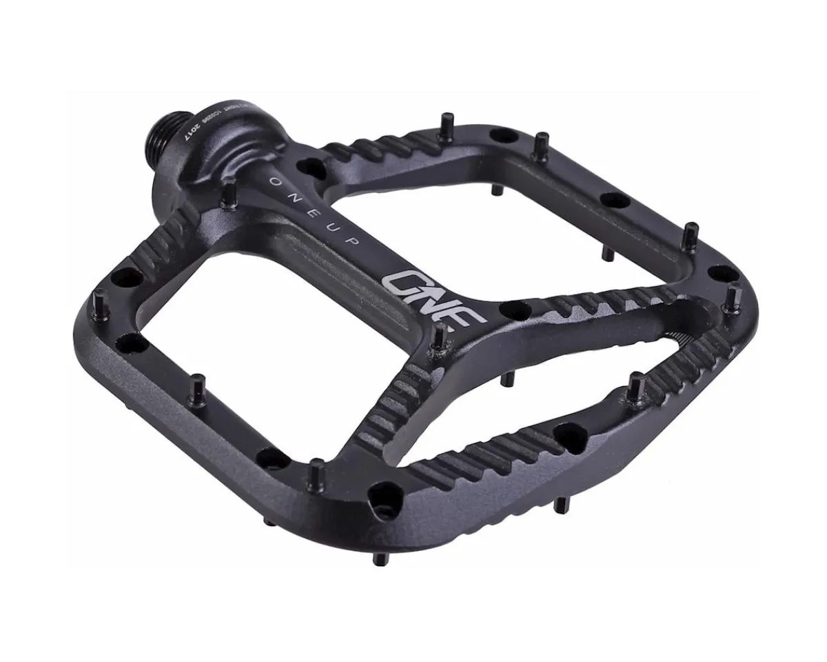 OneUp Components Pedals & Cleats|Aluminum Platform Pedals (Black) (9/16")