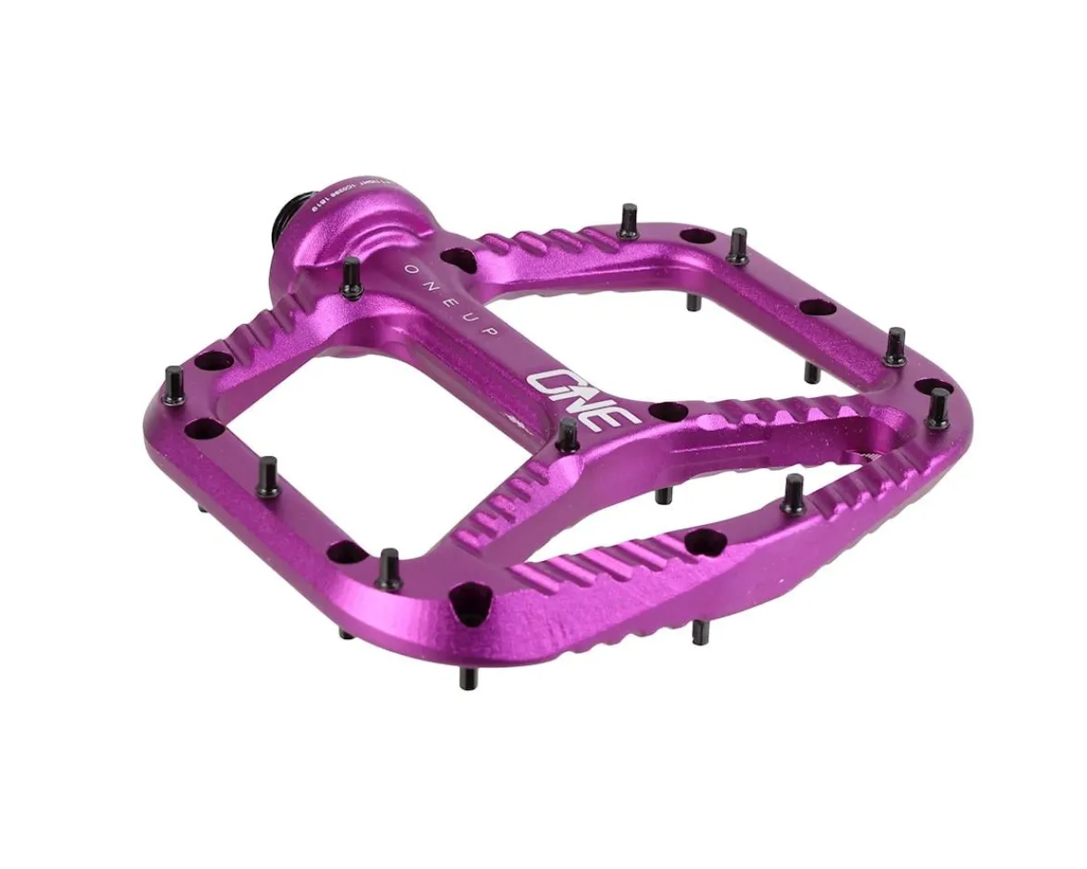 OneUp Components Pedals & Cleats|Aluminum Platform Pedals (Purple) (9/16")