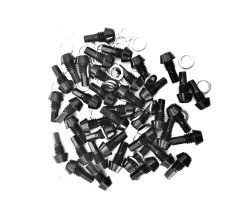 OneUp Components Pedals & Cleats|Aluminum Platform Pedal Pin and Washer Kit (Black) (40 Piece)