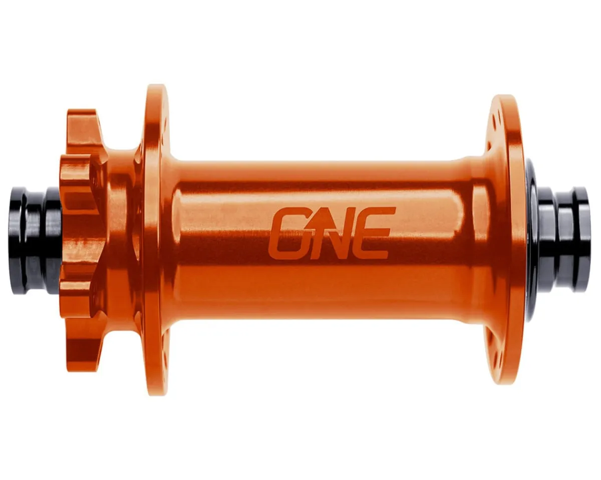 OneUp Components Wheels & Parts|Disc Brake Hub (Orange) (Front) (15 x 110mm (Boost)) (28H) (6-Bolt) (Freehub Not Included)