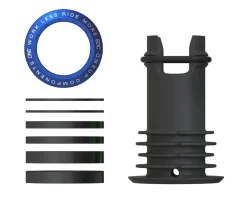 OneUp Components Headsets & Spacers|EDC Threaded Top Cap (Dark Blue) (1 1/8") (Alloy) (Includes Headset Spacers)