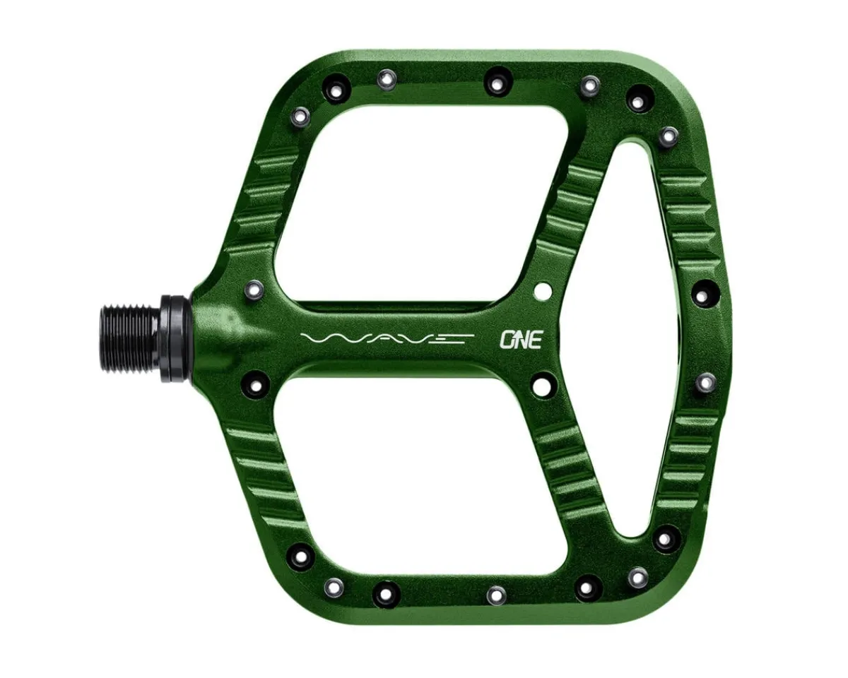 OneUp Components Pedals & Cleats|Wave Platform Pedals (Dark Green)