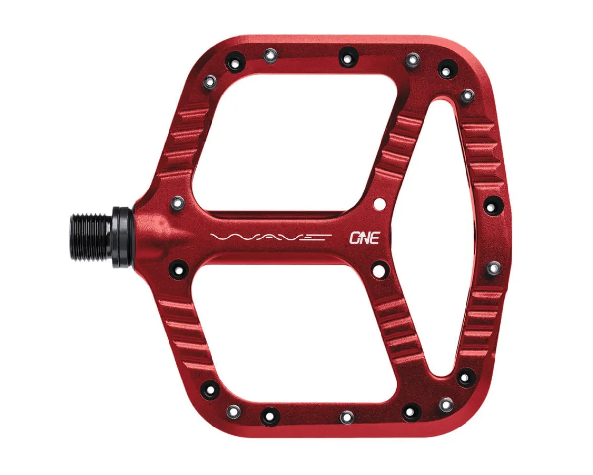 OneUp Components Pedals & Cleats|Wave Platform Pedals (Red)