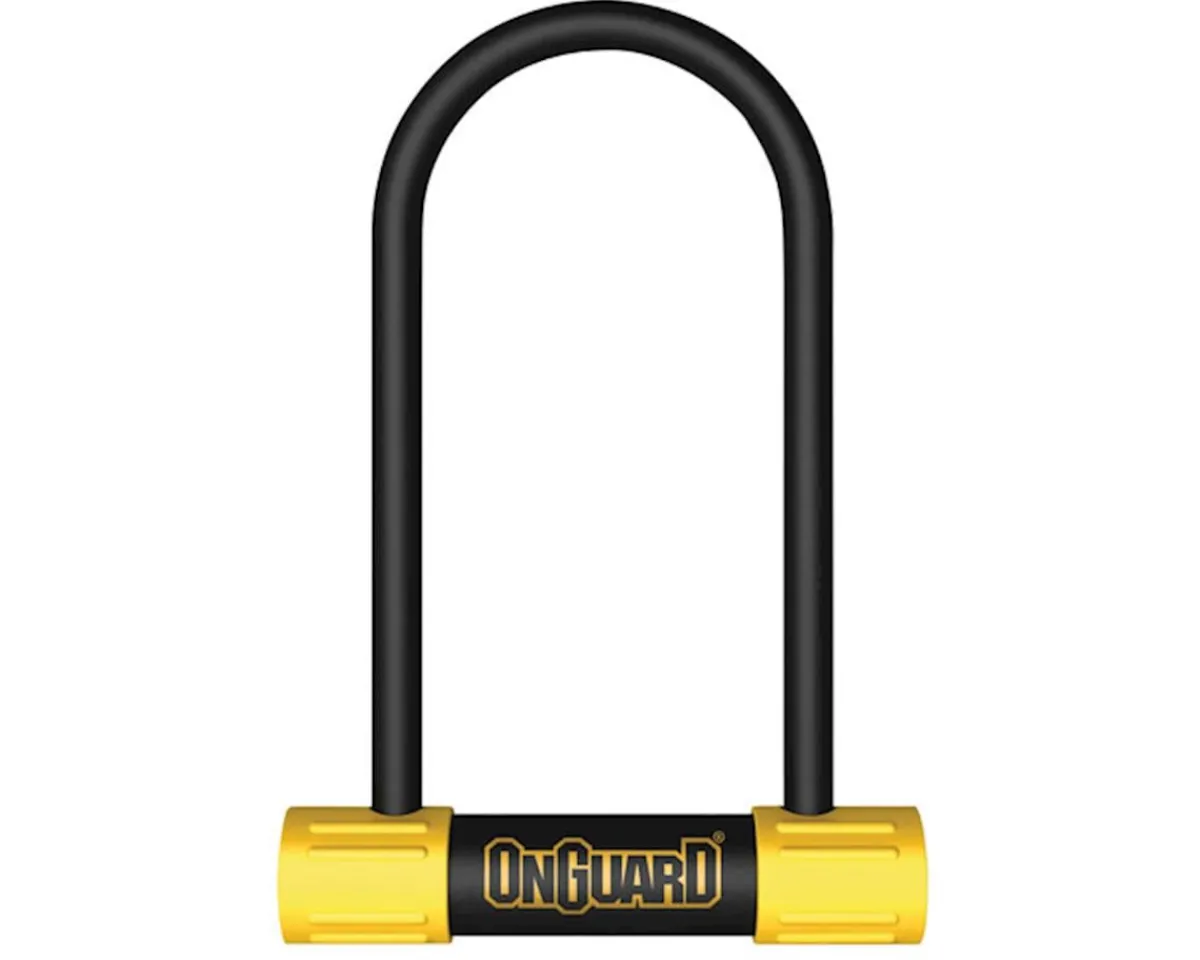 Onguard Bike Locks|Bulldog Mini U-Lock (Black/Yellow) (3.55 x 5.5")