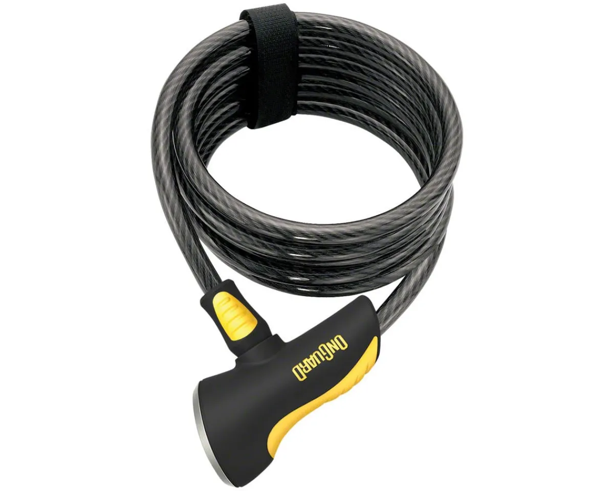 Onguard Bike Locks|Doberman Cable Lock with Key (Grey/Black/Yellow) (6' x 10mm)