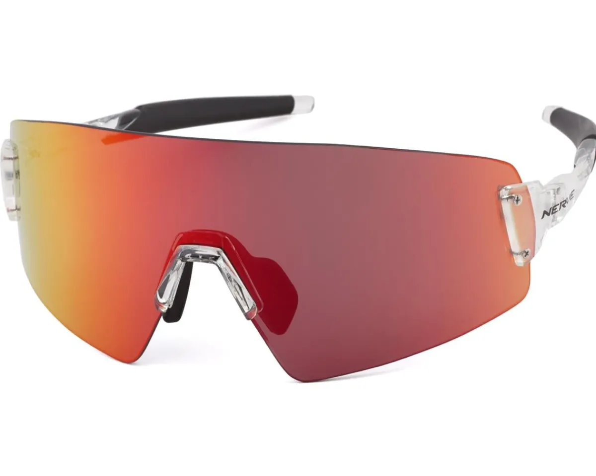 Optic Nerve Sunglasses & Goggles|Fixie Blast Sunglasses (Shiny Crystal Clear) (Red Mirror Lens)