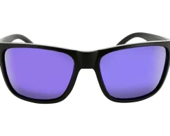 Optic Nerve Sunglasses & Goggles|Summer Essentials|ONE Kingfish Sunglasses (Matte Black) (Brown/Blue Mirror Lens)