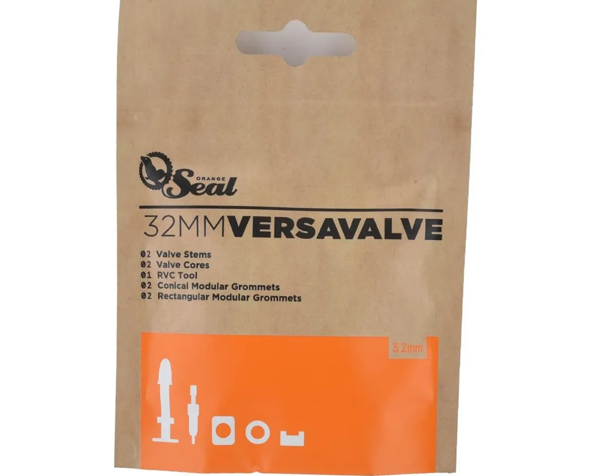 Orange Seal Tubeless Tire Tools|Tubeless Accessories|VersaValve Tubeless Valve Kit (Black/Multi-Color) (Pair) (32mm)