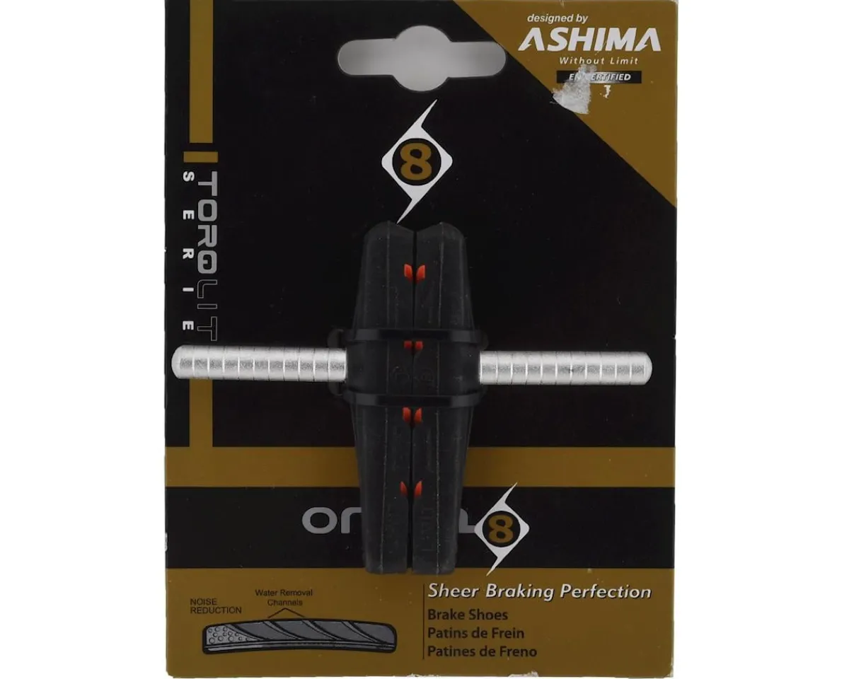 Origin8 Brakes|Pro-Force 1-Piece Cantilever MTB Brake Pads (Black) (1 Pair) (Smooth Post)