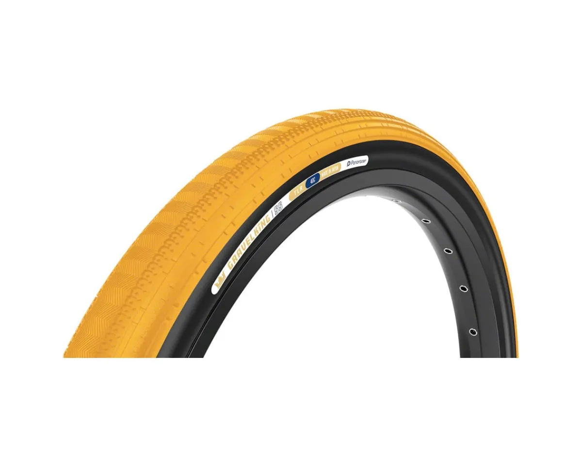 Panaracer Tires|GravelKing SS Tubeless Gravel Tire (Honey Butter/Black) (700c) (40mm) (ZSG Gravel/TuffTex)