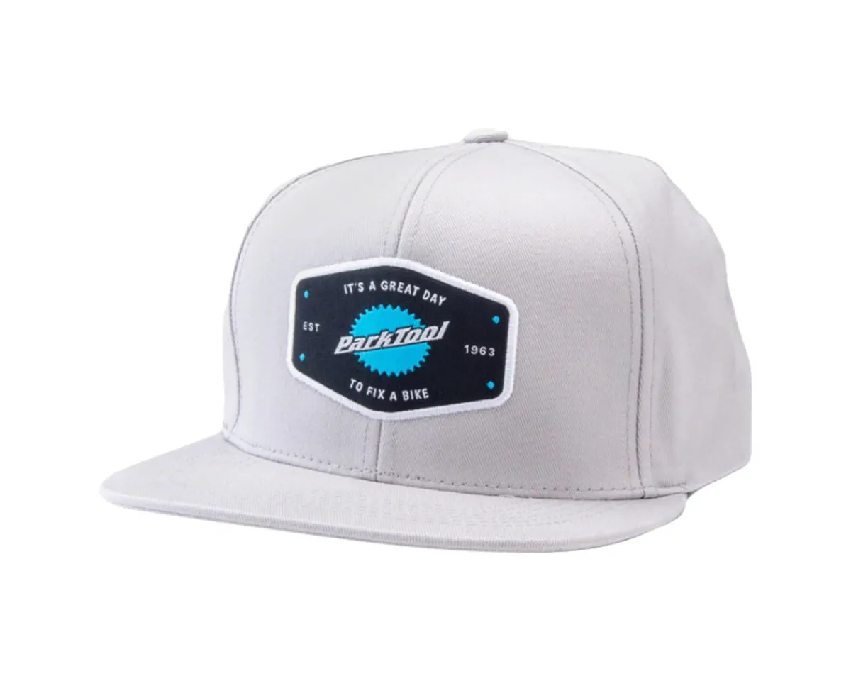Park Tool Casual Clothing|Light Gray Snapback Hat (Light Grey) (Universal Adult)