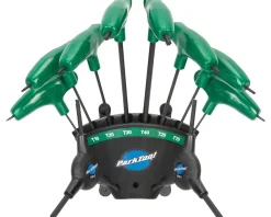 Park Tool Tools|PH-T1.2 P-Handle Torx-Compatible Wrench Set w/ Holder (Green)