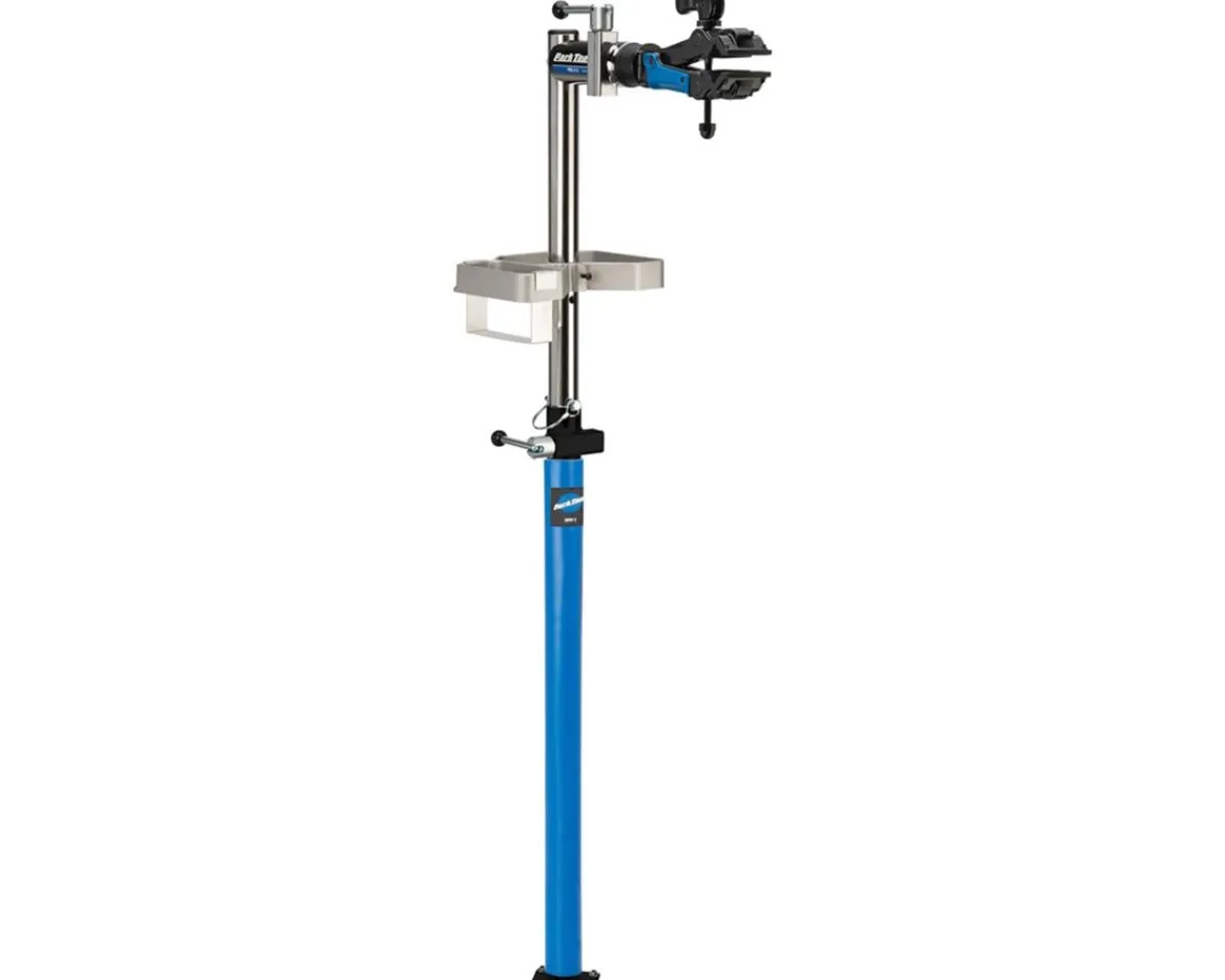 Park Tool Bike Repair Stands|PRS-3.3-2 Deluxe Single Arm Repair Stand (Silver/Blue) (w/ 100-3D Linkage Clamps)