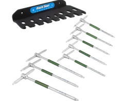 Park Tool Tools|Sliding T-Handle Torx Wrenches (Silver/Green) (Complete Set)