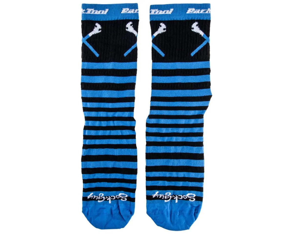 Park Tool Clothing Accessories|Shoes, Socks, & Footwear|SOX-6 Sockguy Cycling Socks (Black/Blue) (S/M)
