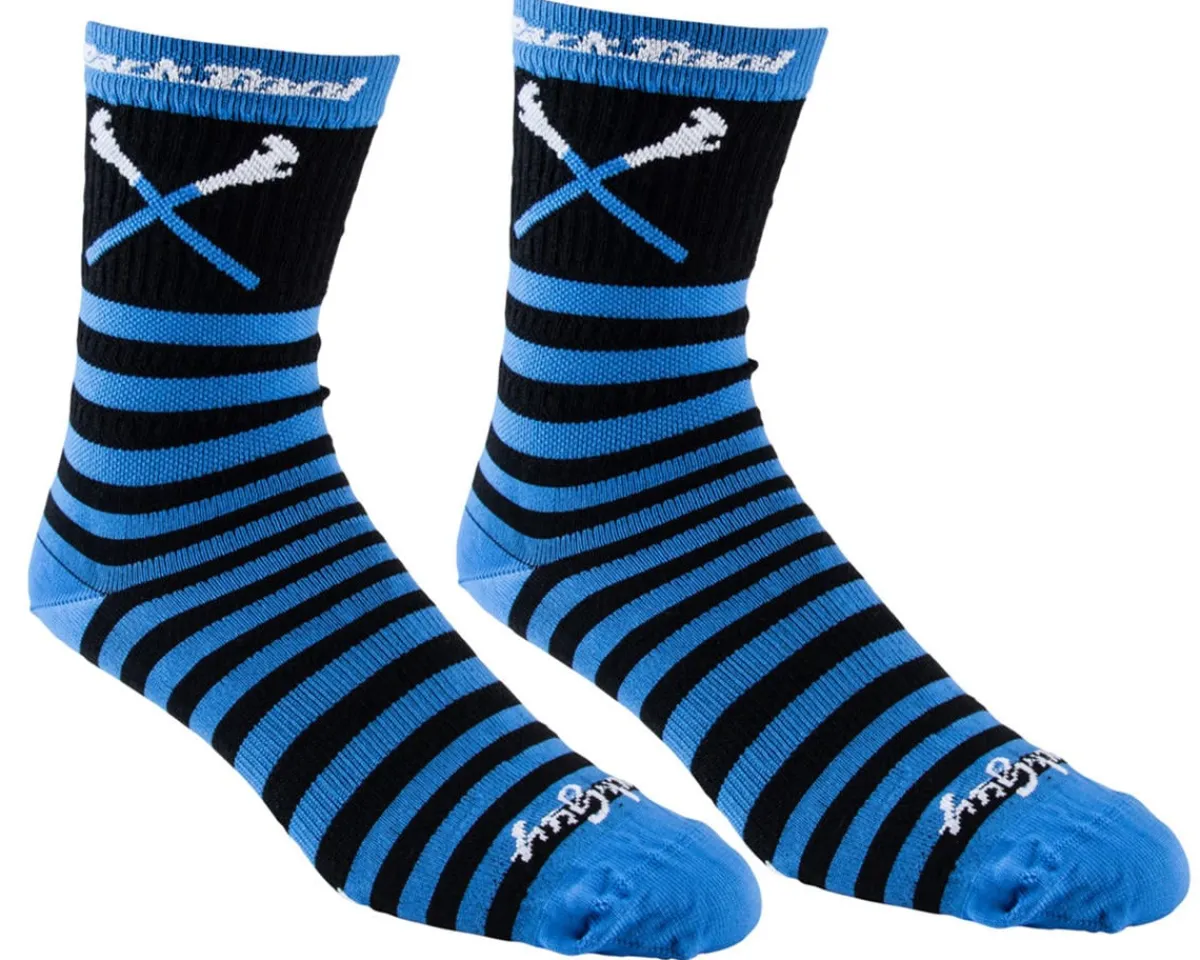Park Tool Clothing Accessories|Shoes, Socks, & Footwear|SOX-6 Sockguy Cycling Socks (Black/Blue) (S/M)