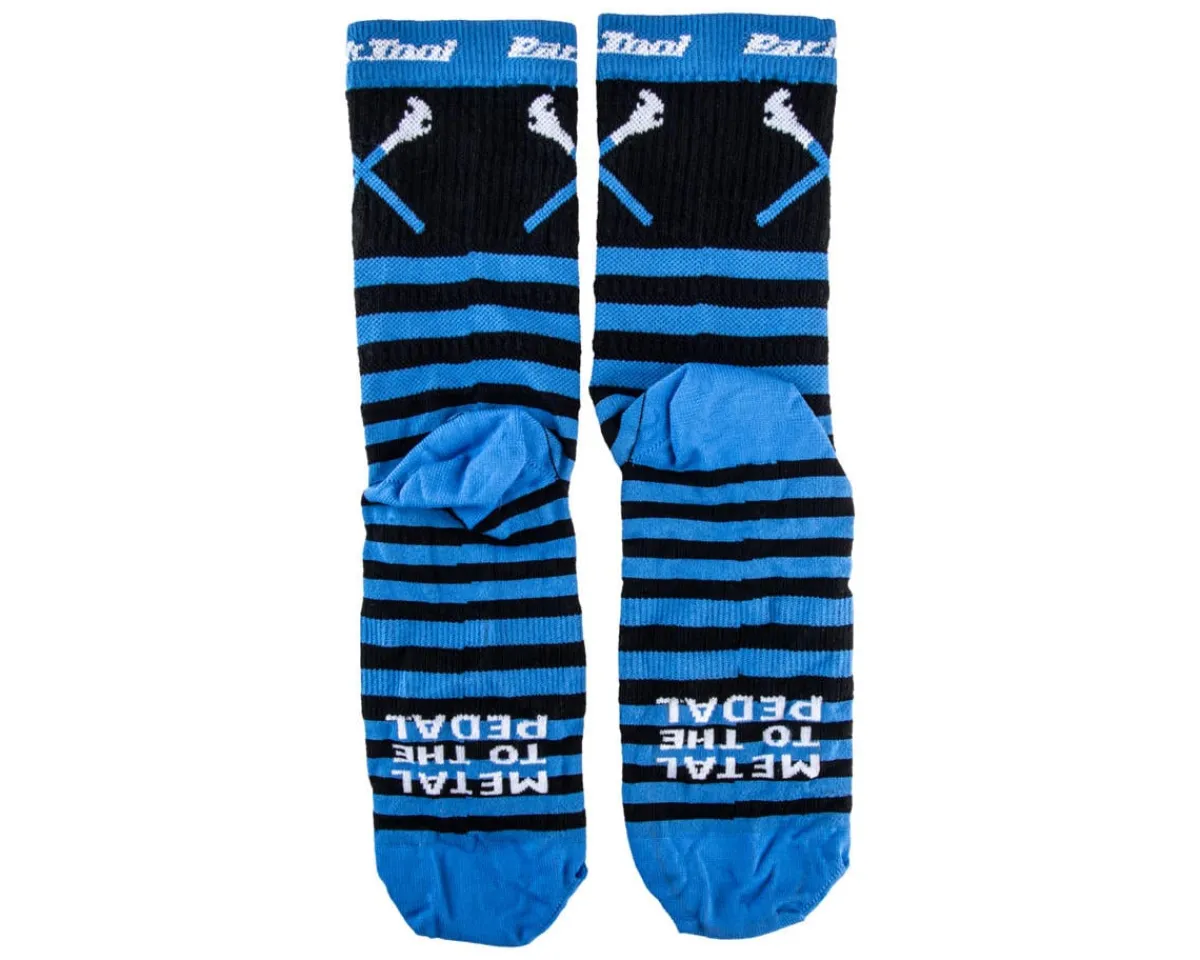 Park Tool Clothing Accessories|Shoes, Socks, & Footwear|SOX-6 Sockguy Cycling Socks (Black/Blue) (S/M)