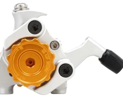 Paul Components Brakes|Klamper Disc Brake Caliper (Silver/Orange) (Mechanical) (Front or Rear) (Short Pull) (Flat Mount)