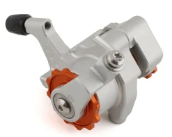 Paul Components Brakes|Klamper Disc Brake Caliper (Silver/Orange) (Mechanical) (Front or Rear) (Short Pull) (Flat Mount)