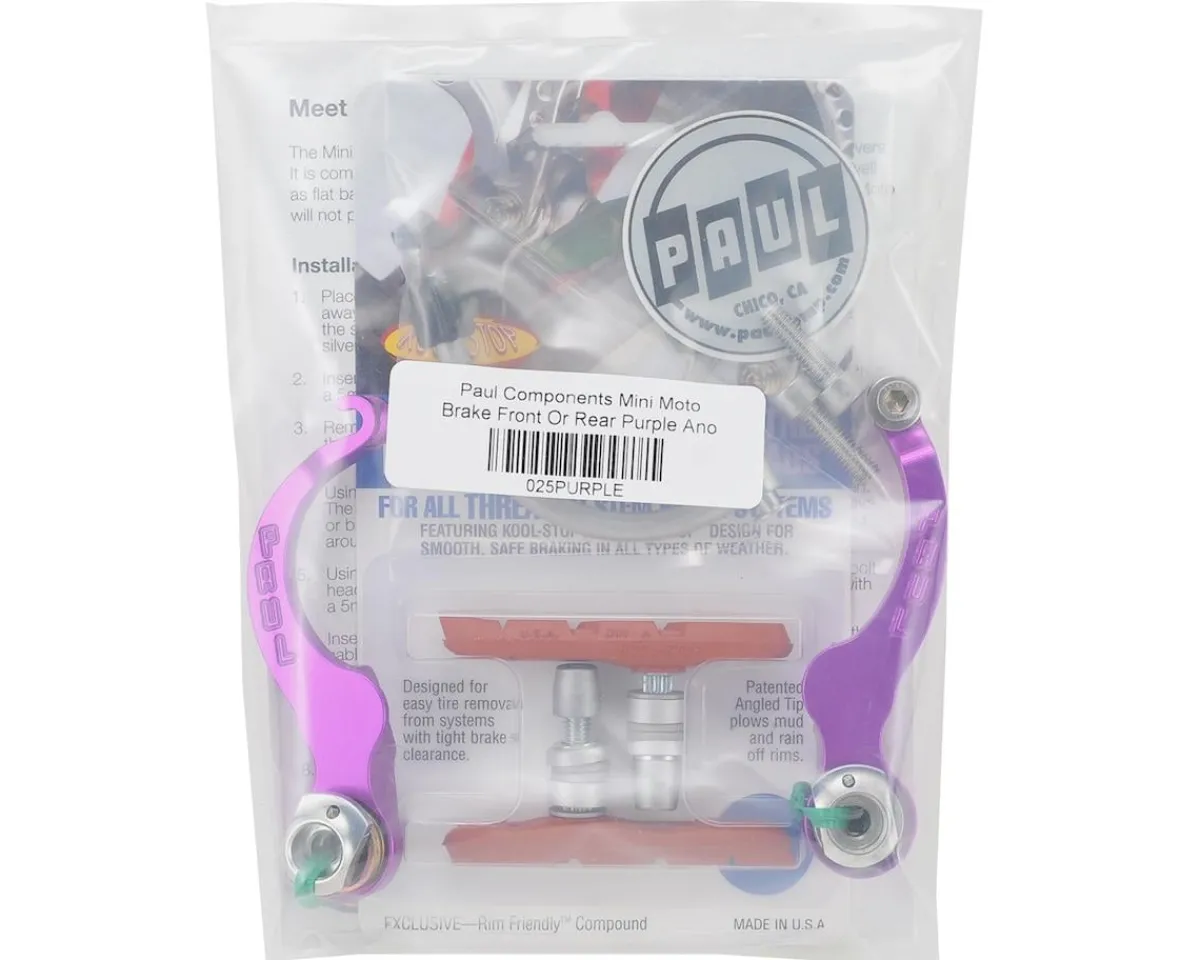Paul Components Brakes|Mini Moto Brake (Purple Anodized) (Front or Rear) (Short Pull)