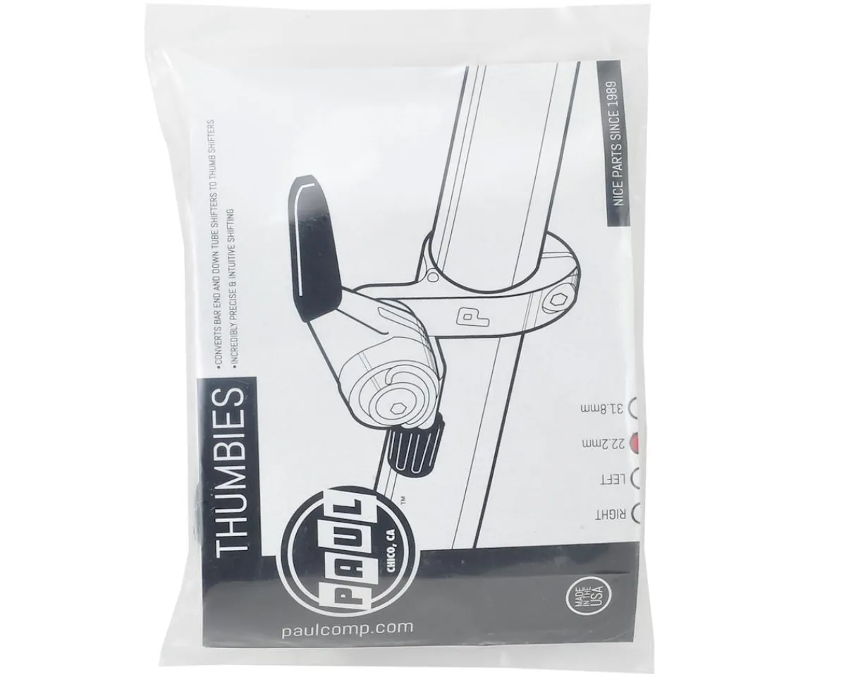 Paul Components Shifters|Shimano Mountain Thumbies (Black) (7/8" Clamp) (Pair)