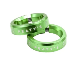 Peaty's Grips & Handlebar Tape|Monarch Grip Lockrings (Emerald) (Pair)