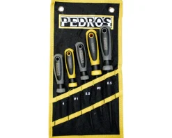 Pedro's Tools|Bicycle Screwdriver Set w/ Pouch (Black/Yellow) (Set of 5)