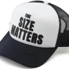Performance Casual Clothing|Bicycle Tire Size Matters Hat (Navy/White) (Universal Adult)