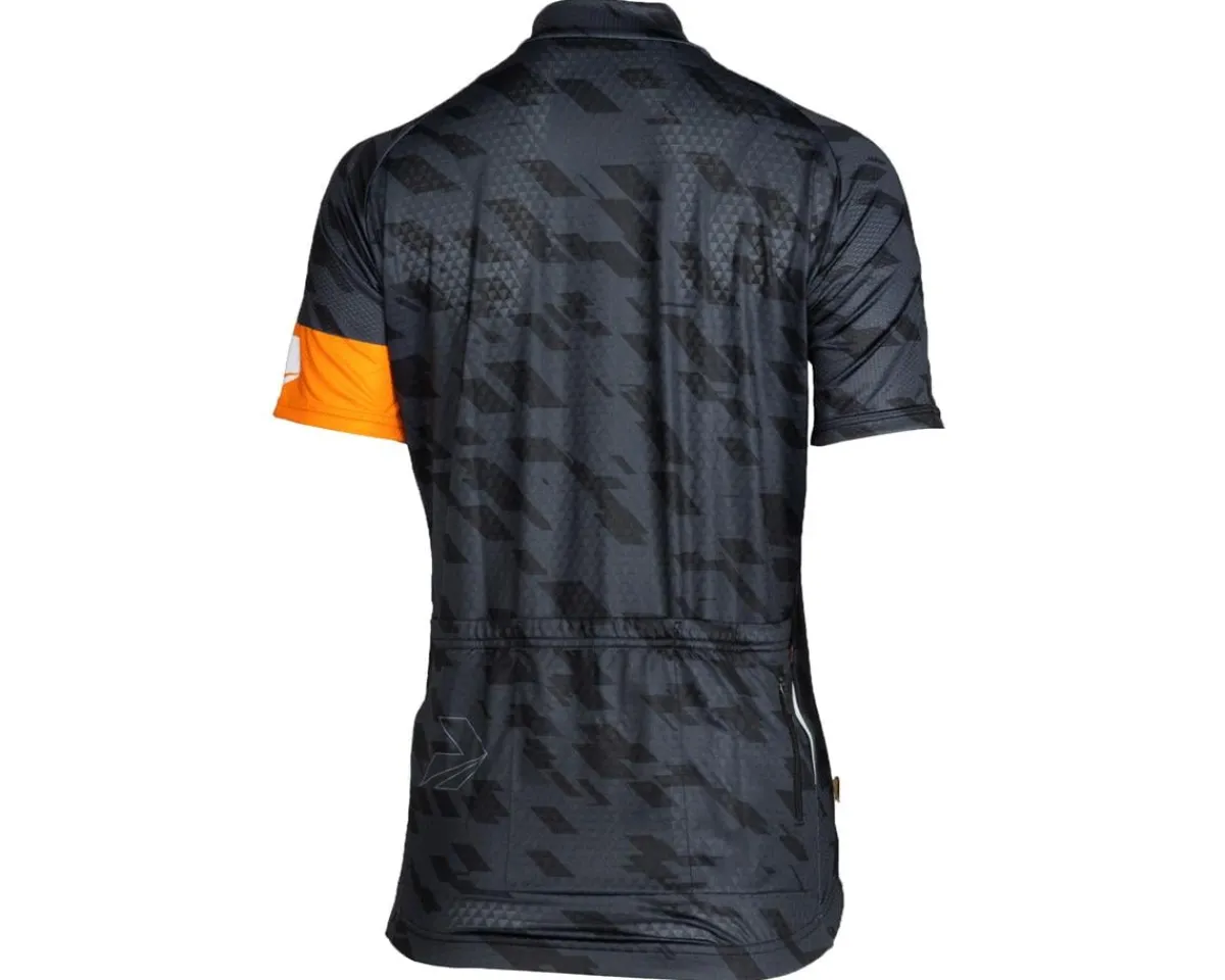 Performance Women'S|Jerseys|Women's Fondo Cycling Jersey (Grey/Black/Orange) (Relaxed Fit) (S)
