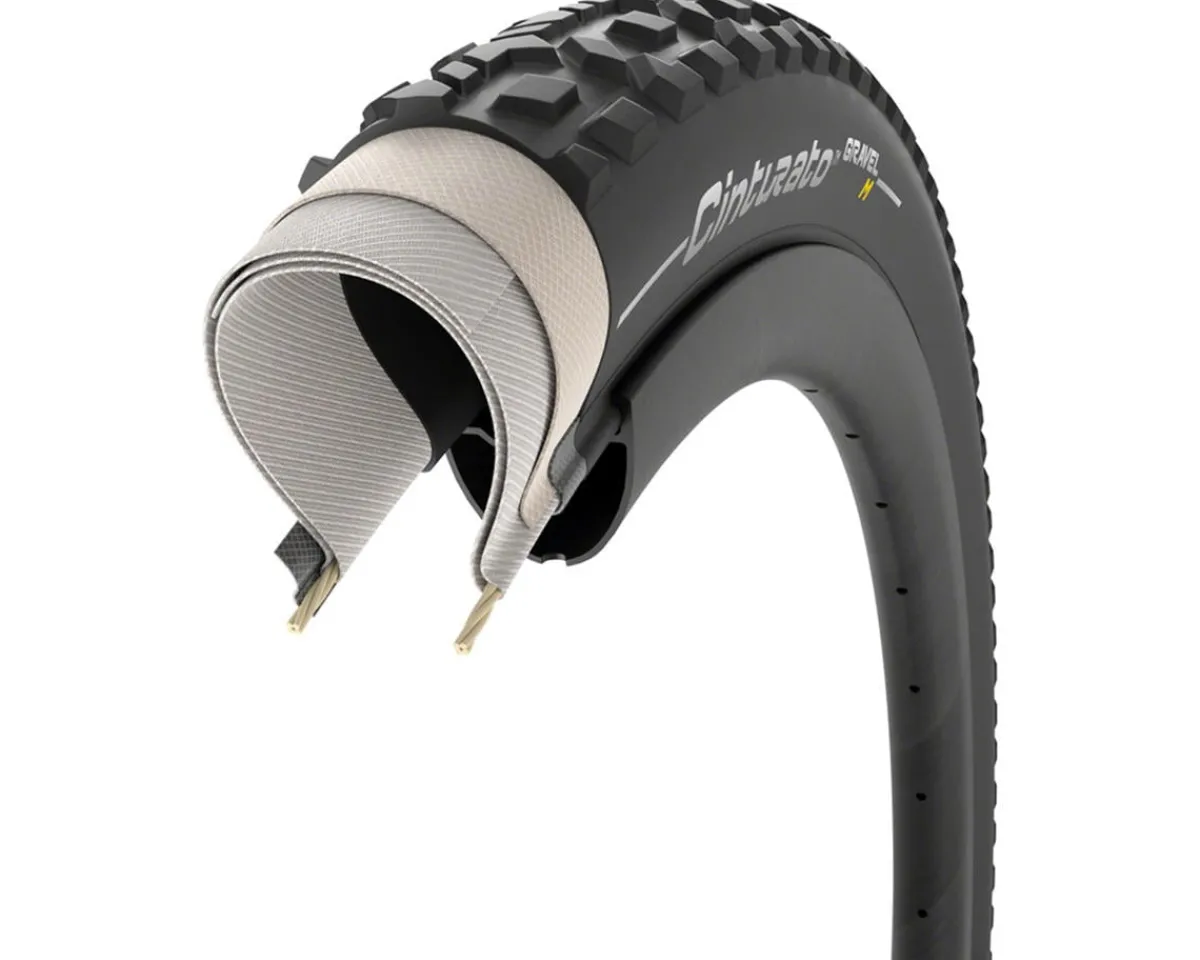 Pirelli Tires|Cinturato Gravel M Tubeless Tire (Black) (700c) (45mm) (SpeedGrip/TechWALL)