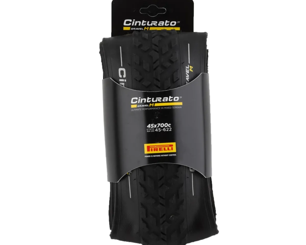 Pirelli Tires|Cinturato Gravel M Tubeless Tire (Black) (700c) (45mm) (SpeedGrip/TechWALL)