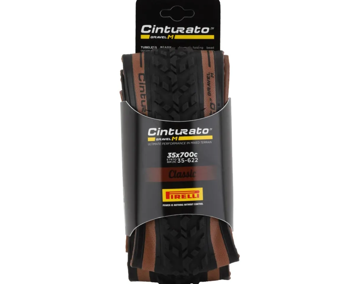 Pirelli Tires|Cinturato Gravel M Tubeless Tire (Tan Wall) (700c) (35mm) (SpeedGrip/TechWALL)