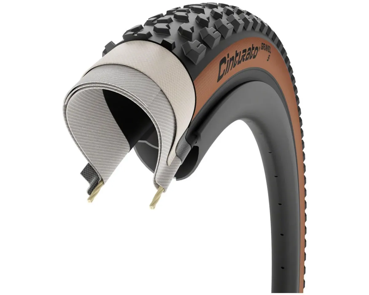Pirelli Tires|Cinturato Gravel S Tubeless Tire (Tan Wall) (700c) (40mm) (SpeedGrip/TechWALL)