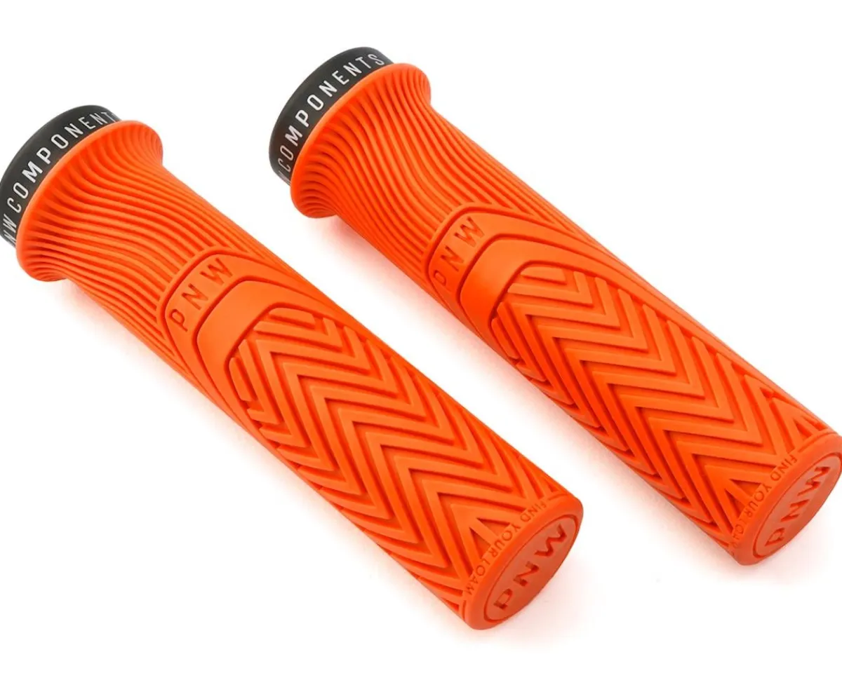 PNW Components Grips & Handlebar Tape|Loam Mountain Lock-On Grips (Safety Orange) (Regular)