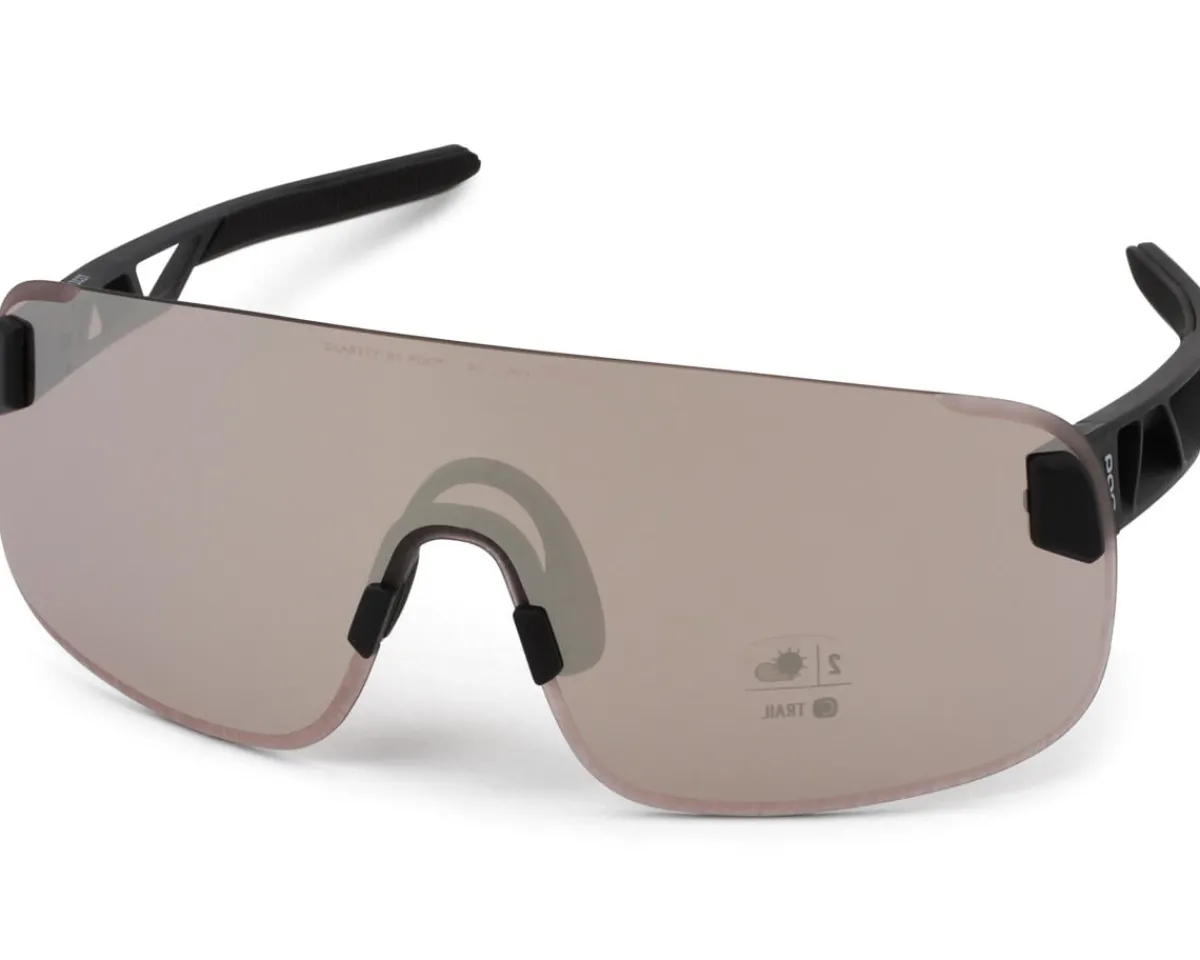 POC Sunglasses & Goggles|Elicit Sunglasses (Uranium Black) (Partly Sunny Silver/Clear) (Clarity Trail)