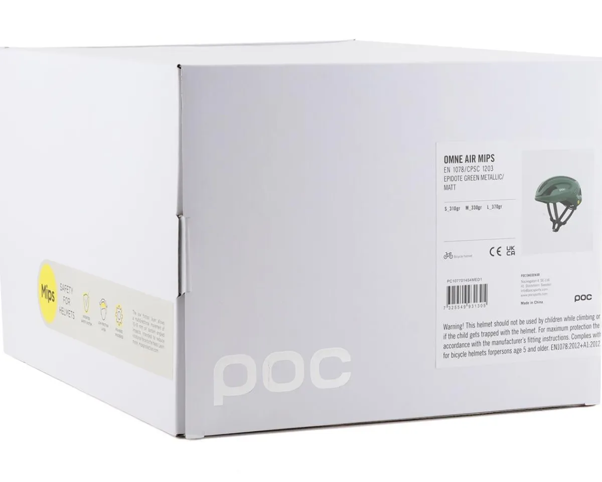POC Helmets|Helmets|Omne Air MIPS Helmet (Epidote Green Metallic/Matt) (S)