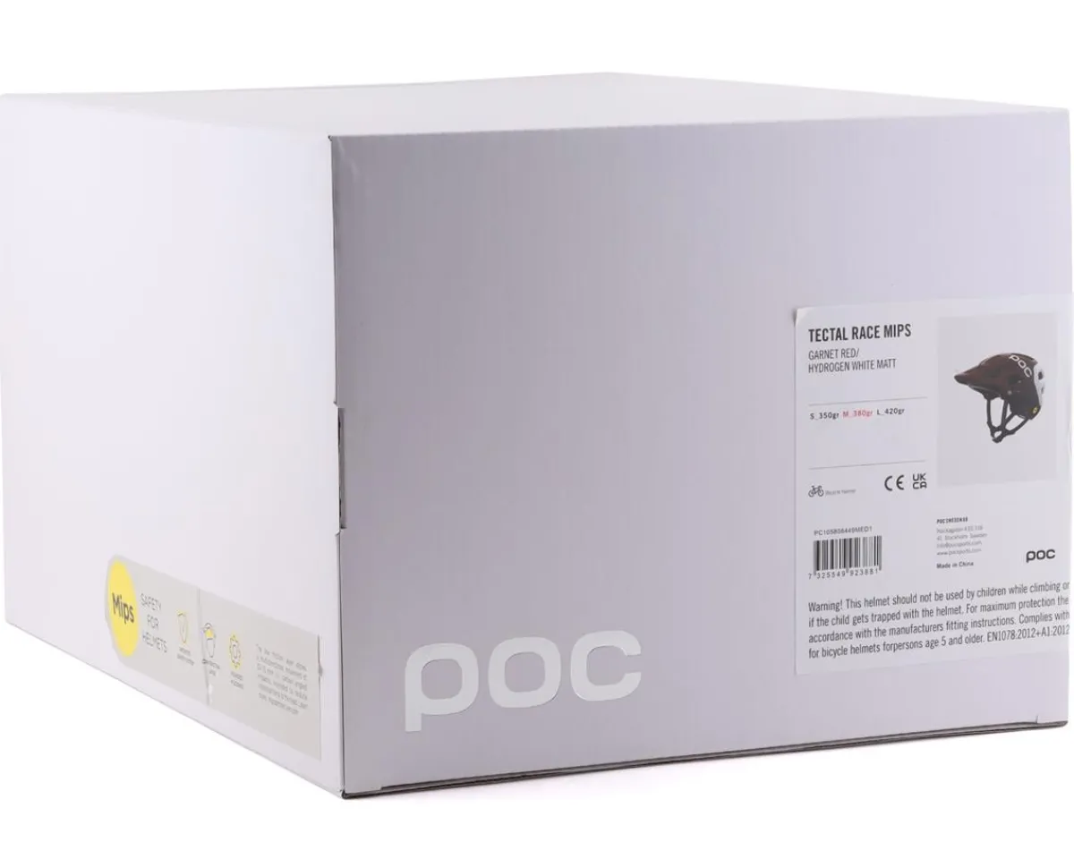 POC Helmets|Holiday Shopping|Tectal Race MIPS Helmet (Garnet Red/Hydrogen White Matte) (M)