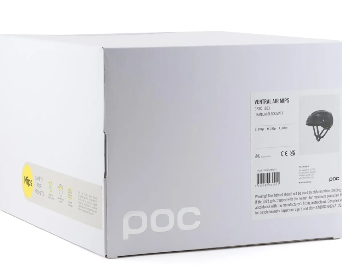 POC Helmets|Helmets|Ventral Air MIPS Helmet (Uranium Black Matt) (S)