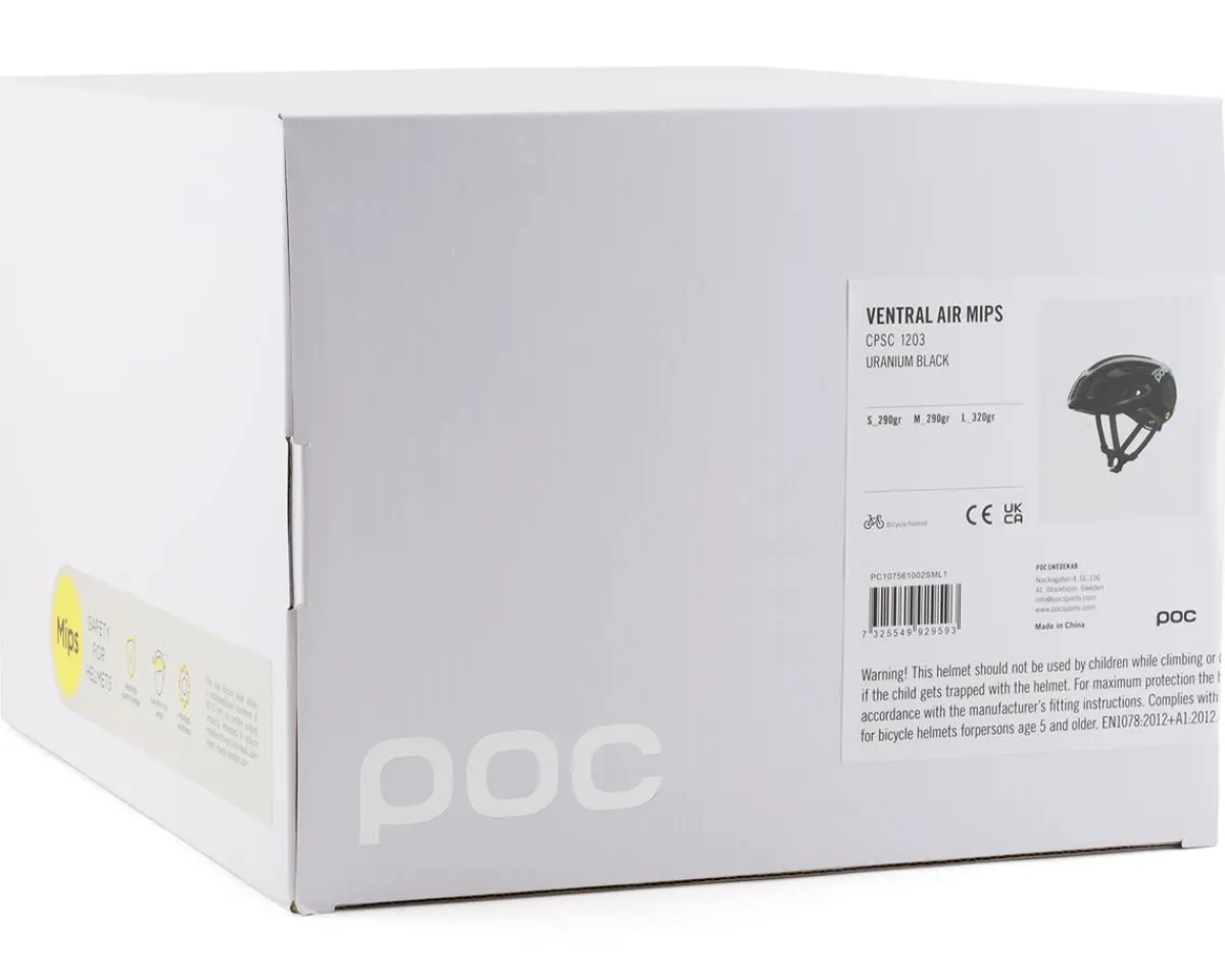 POC Helmets|Helmets|Ventral Air MIPS Helmet (Uranium Black) (S)