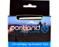Portland Design Works Pumps & Co2|Pumps & Co2|CO2 Refill Cartridges (Silver) (3 Pack) (16g)