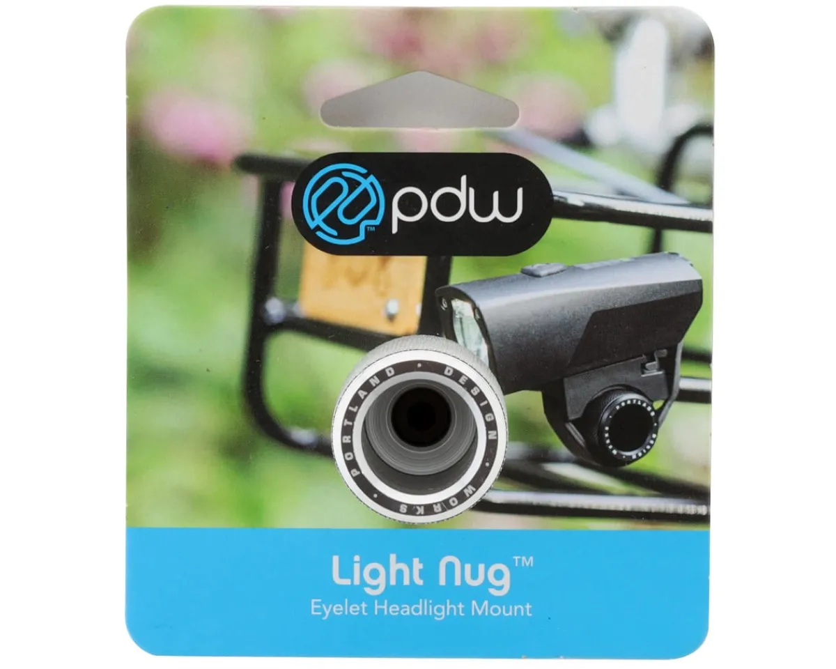 Portland Design Works Mounts & Handlebar Accessories|Bike Lights|Light Nug Headlight Mount (Silver)