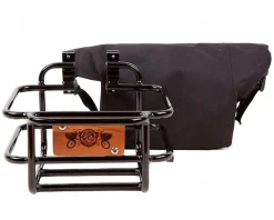 Portland Design Works Racks, Fenders, & Trailers|Takeout Basket (Black) (w/ Roll-Top Bag)
