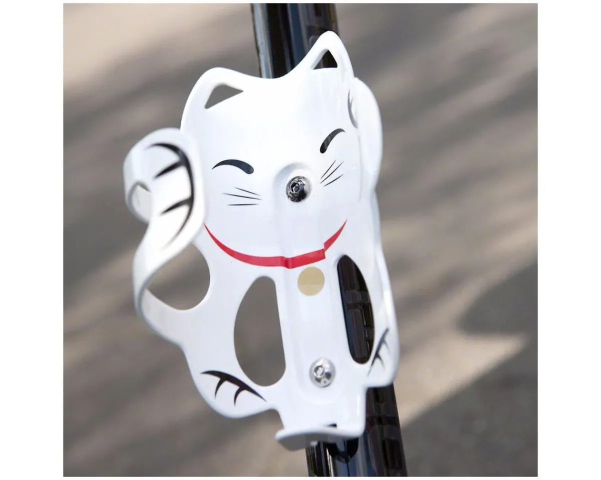 Portland Design Works Bottle Cages & Mounts|The Lucky Cat Water Bottle Cage (White)