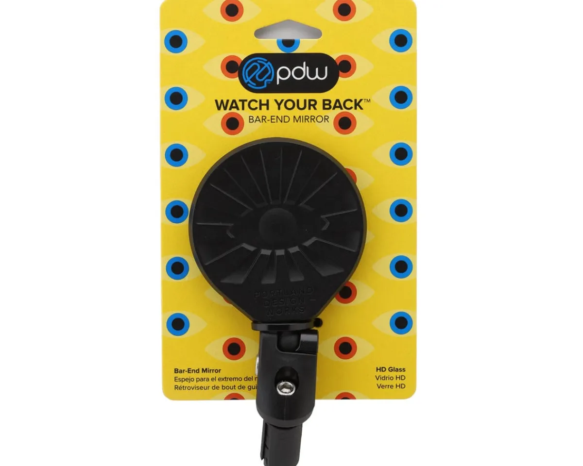 Portland Design Works Mounts & Handlebar Accessories|Watch Your Back Bar End Mirror (Black)