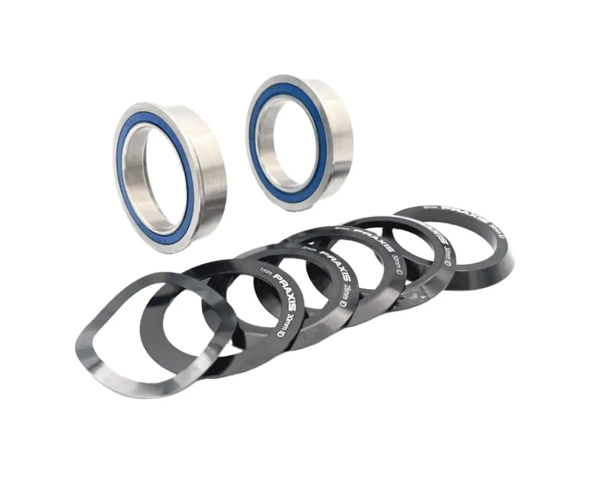 Praxis Works Bottom Brackets & Parts|M30 Bottom Bracket w/Sleeves (Black) (BB86/BB90/BB92) (30/28mm Spindle)